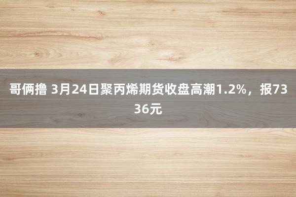 哥俩撸 3月24日聚丙烯期货收盘高潮1.2%，报7336元
